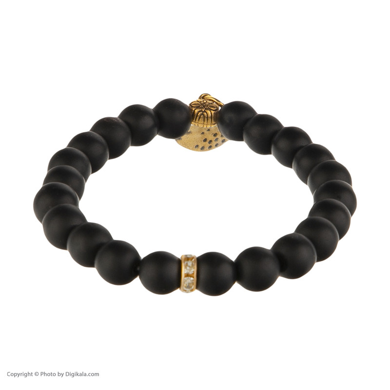 دستبند مدل مهره ای اونیکس طرح پرنده کد 6970