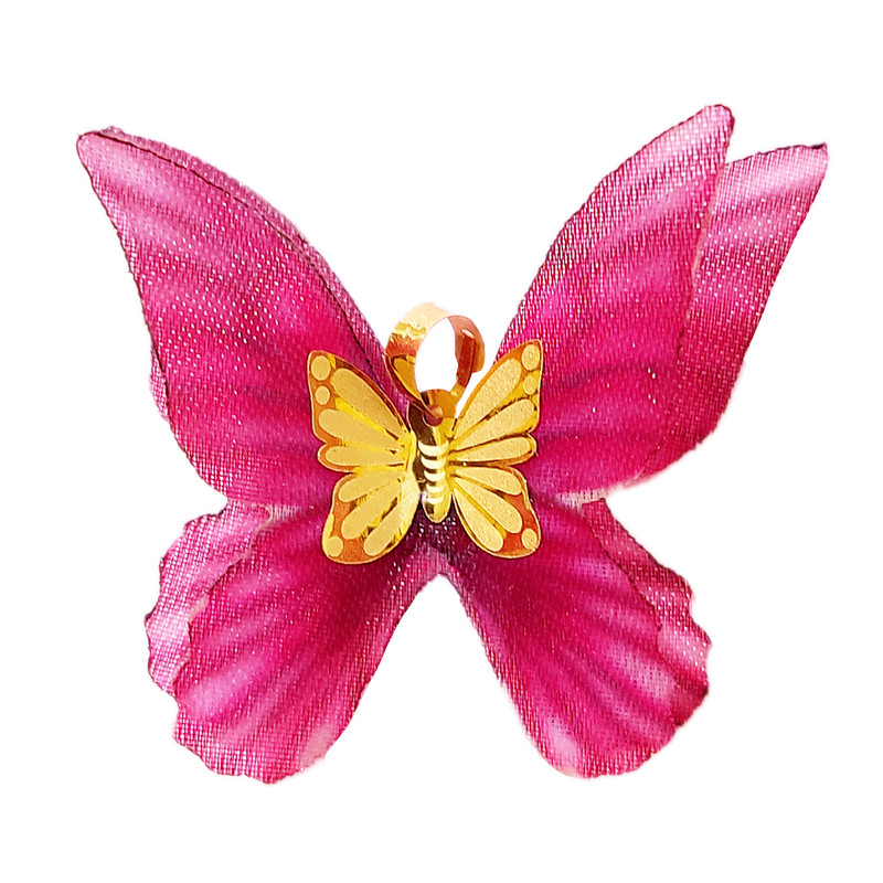 آویز گردنبند طلا 18 عیار زنانه مدل پروانه کادویی کد 89-180