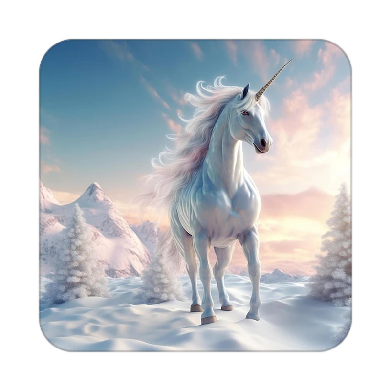 زیر لیوانی کاکتی طرح اسب تک شاخ و یونیکورن مدل mp33324