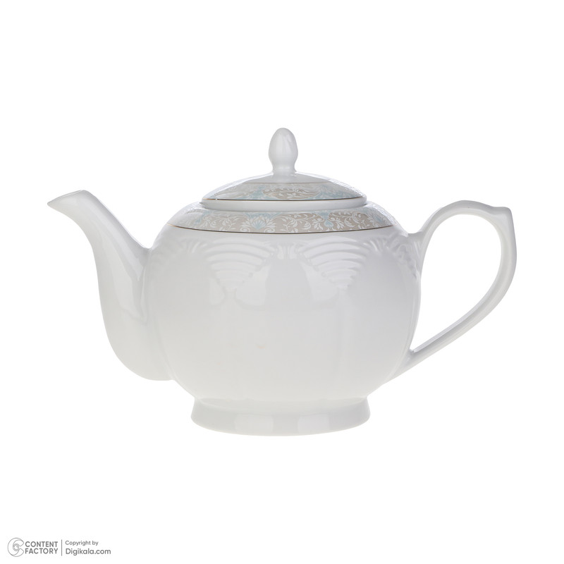 قوری چینی بزرگ مقصود طرح خورشیدی مدل مونالیزا لوستر