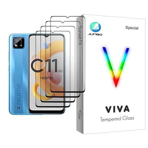 محافظ صفحه نمایش جانبو مدل Viva Glass MIX004 مناسب برای گوشی موبایل ریلمی C11 (2021) بسته چهار عددی