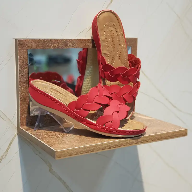 دمپایی زنانه مدل طبی کد 021 رنگ قرمز