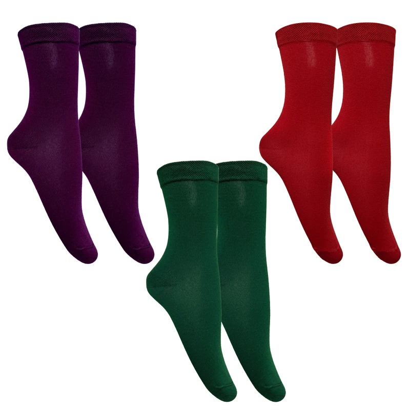 جوراب ساق بلند پسرانه تن پوش هنگامه مدل ساقدار نخی ساده کد PGR بسته 3 عددی