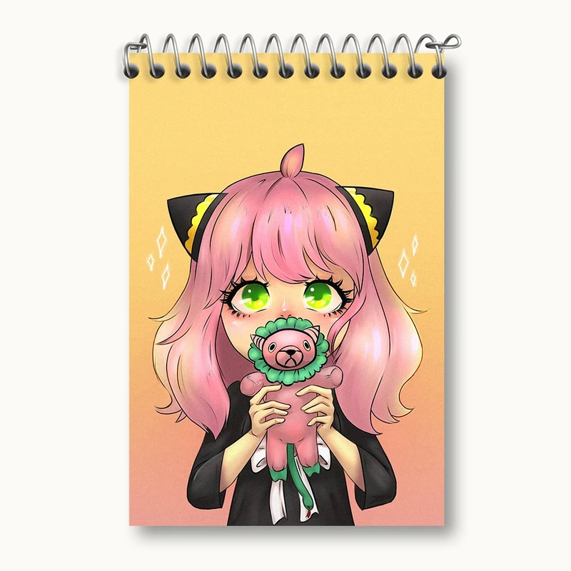 دفتر یادداشت 50 برگ خندالو مدل آنیا فورجر انیمه اسپای ایکس کد F2832