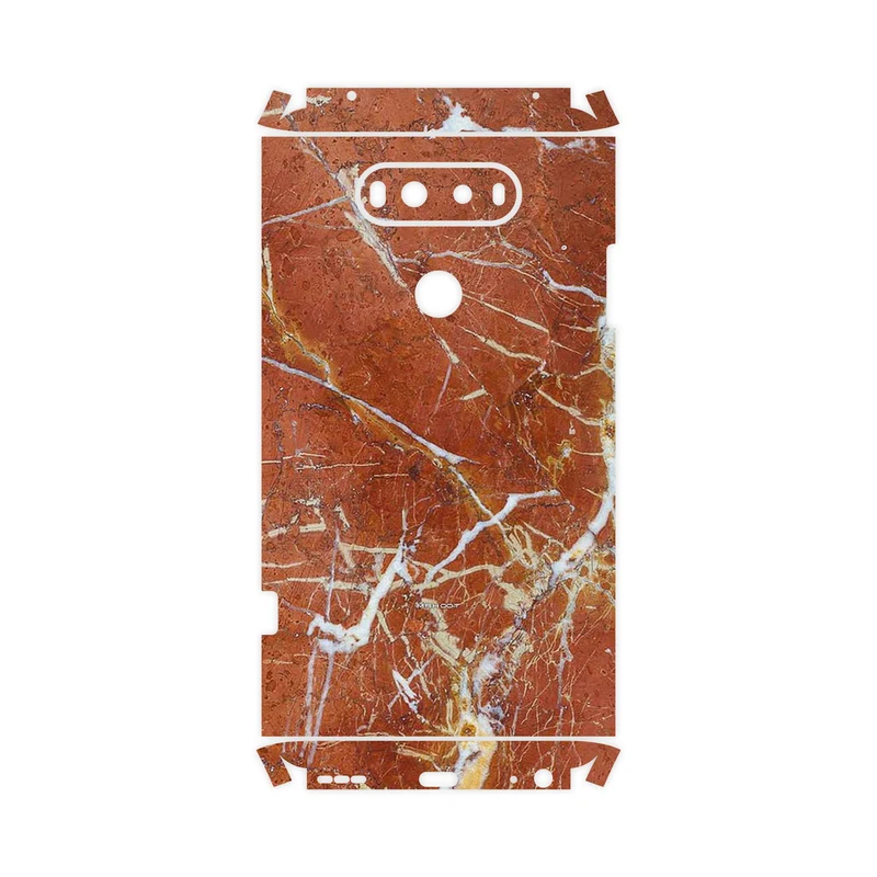 برچسب پوششی ماهوت مدل Red Marble-FullSkin مناسب برای گوشی موبایل ال جی V20