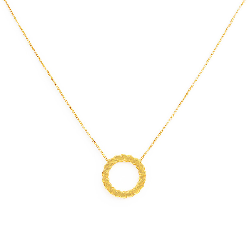 گردنبند طلا 18 عیار زنانه با زنجیر حلقهای (فلامینگو) الهه فرمانیان مدل G 221