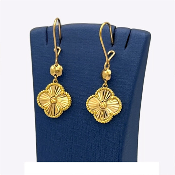 گوشواره طلا 18 عیار زنانه با طرح ون کلیف مدل DK622 - 2