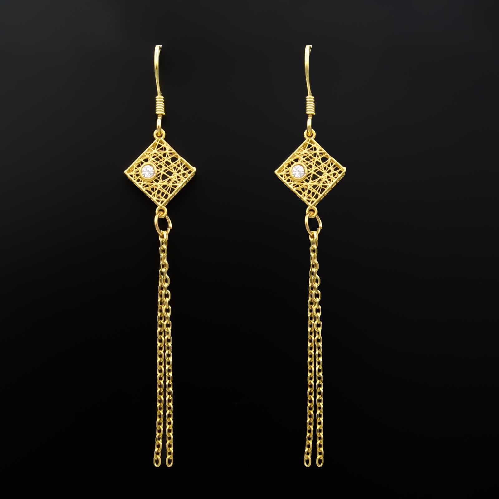 گوشواره طلا 18 عیار زنانه مانچو مدل efgs028 - - 2