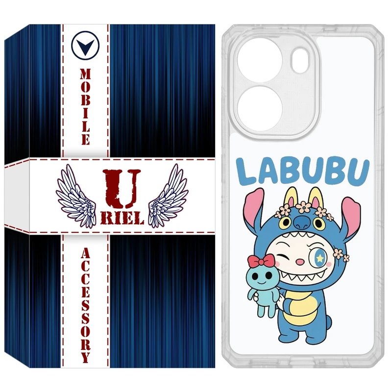 کاور یوریل مدل Clear کد 112 طرح لبوبو مناسب برای گوشی موبایل شیائومی Poco X7 Pro