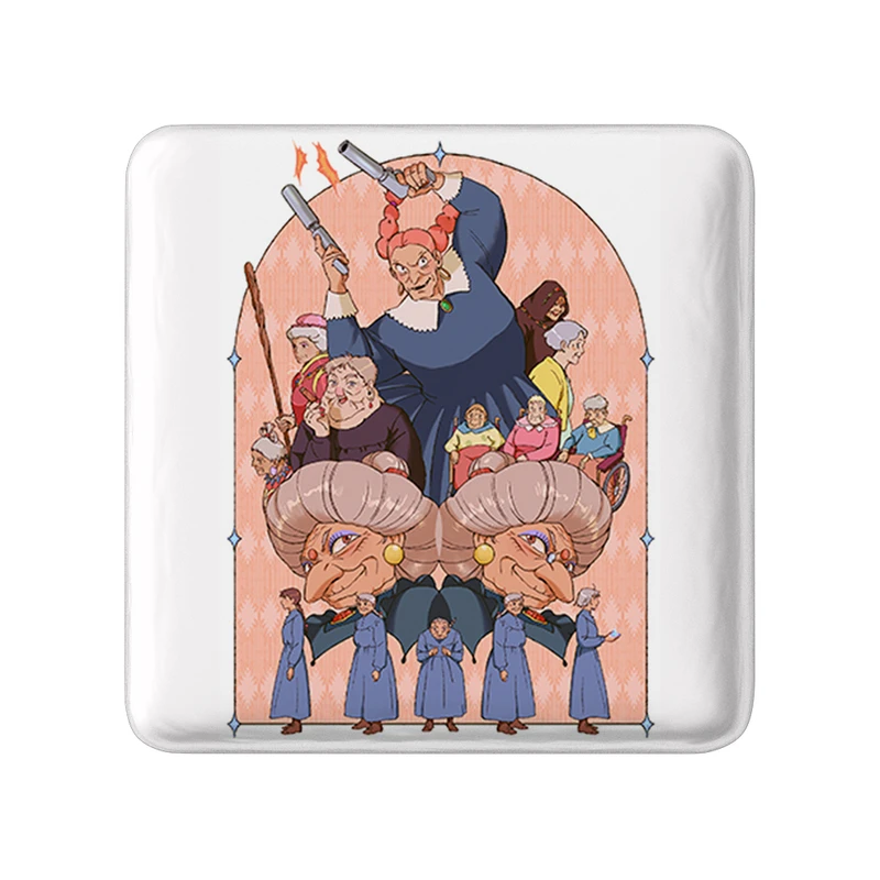 پیکسل خندالو طرح انیمه پرنسس مونونوکه (Mononoke) مدل مربعی کد 34085