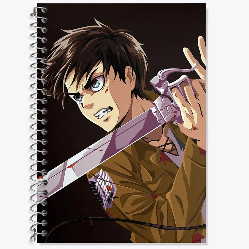 دفتر لغت 50 برگ خندالو مدل ارن یگر انیمه اتک آن تایتان Attack on Titan کد 10968