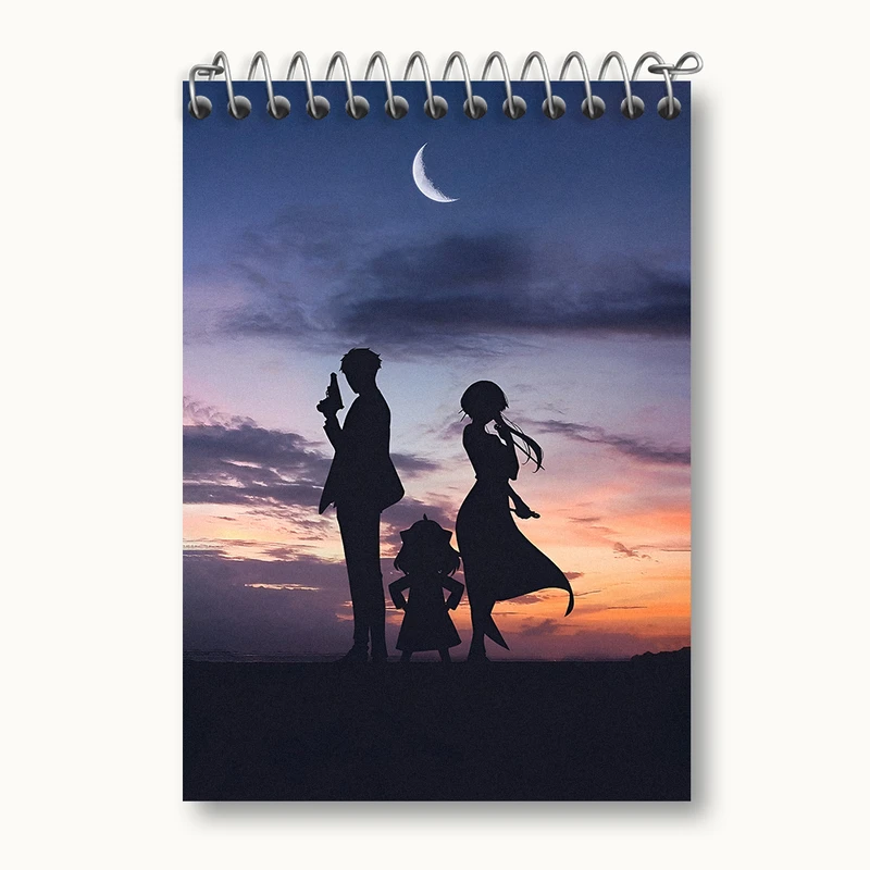 دفتر یادداشت 50 برگ خندالو طرح انیمه اسپای ایکس کد N3687