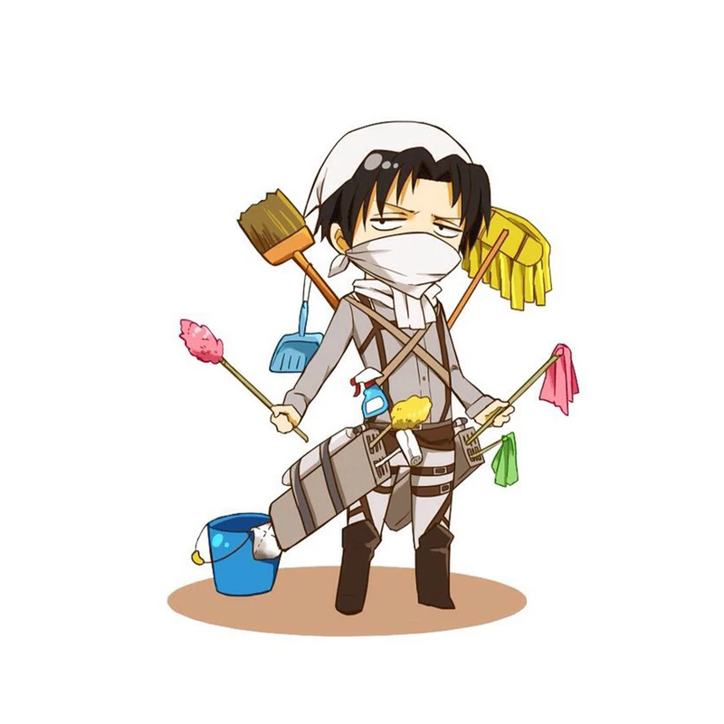 استیکر لپ تاپ و موبایل مدل انیمه طرح اتک ان تایتان لیوای آکرمن attack on titan Levi Ackermann کد 541