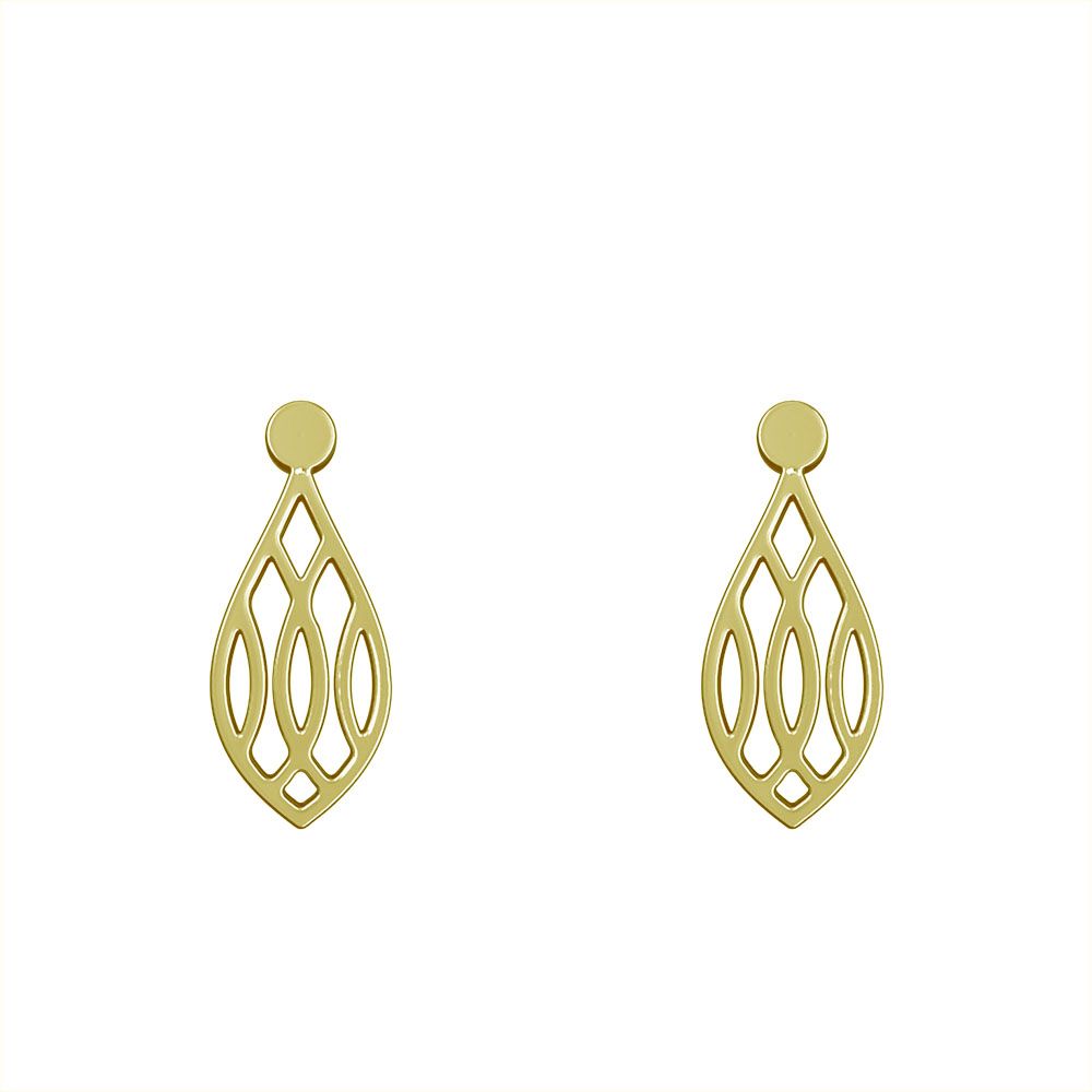گوشواره طلا 18 عیار زنانه مدوپد مدل اشک کد GA1-10835 -  - 2