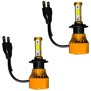 لامپ نور پایین چراغ جلو تک حالته بست یدک مدل یخی کد چهار طرفه با پایه H7 مناسب برای دنا و دنا پلاس بسته ۲ عددی