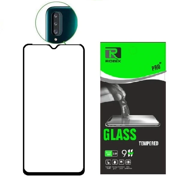 محافظ صفحه نمایش روبیکس مدل FL A20s مناسب برای گوشی موبایل سامسونگ Galaxy A20s به همراه محافظ لنز دوربین