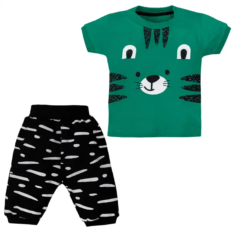 ست تی شرت و شلوارک پسرانه مدل ببری کد 153