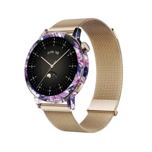 MAHOOT Purple-Flower Cover Sticker for Huawei Watch GT 3 42mm Smartwatch