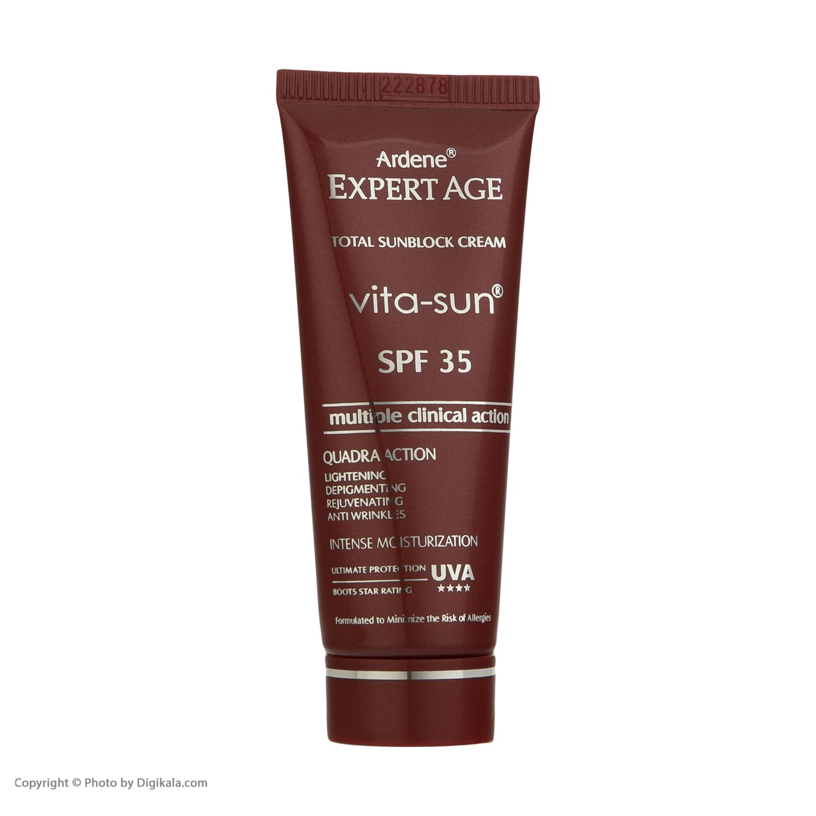 کرم ضد آفتاب بدون رنگ آردن اکسپرت ایج SPF35 مدل Vita-Sun محافظ UVA ،UVB، ضد چروک، روشن‌کننده، ضد لک، مناسب پوست معمولی حجم 45 میلی‌لیتر -  - 3