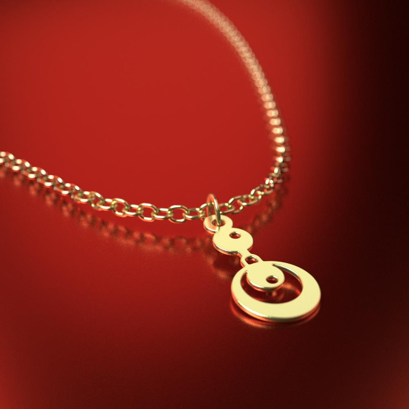 آویز ساعت طلا 18 عیار زنانه مدوپد مدل هندسی کد CA10104