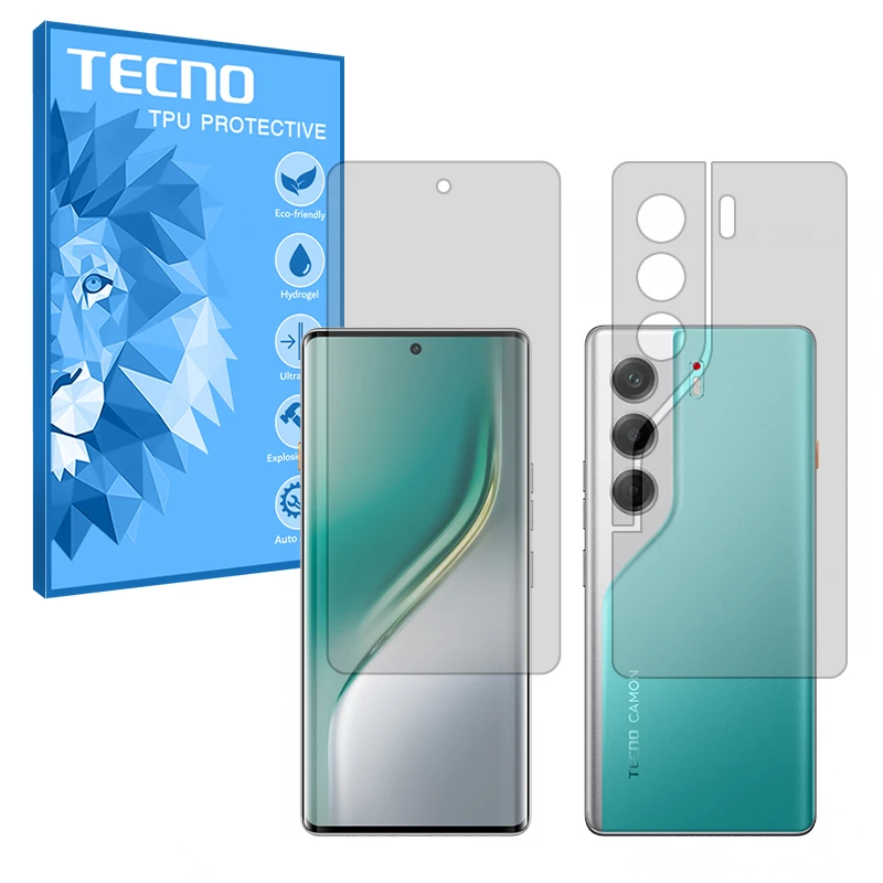 محافظ صفحه نمایش مات تکنو مدل Resistant مناسب برای گوشی موبایل تکنو  Camon 40 Pro به همراه محافظ پشت گوشی 