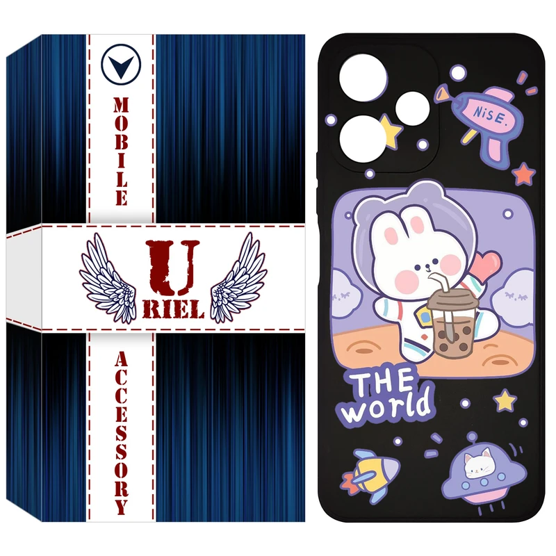 کاور یوریل مدل KSH کد 8 طرح خرگوش فضانورد مناسب برای گوشی موبایل شیائومی Redmi 12 5G / Redmi Note 12R