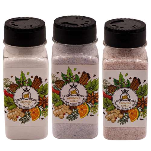 نمک آبی و نمک صورتی هیمالیا و دل نمک آرونیکا - 200 گرم بسته 3 عددی