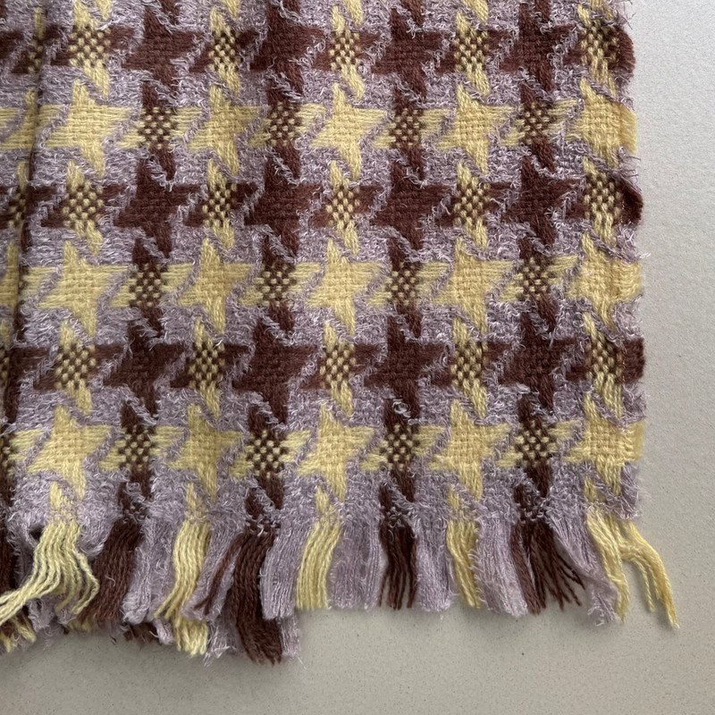 شال گردن زنانه مدل موهر چهارخانه مربعی ریز