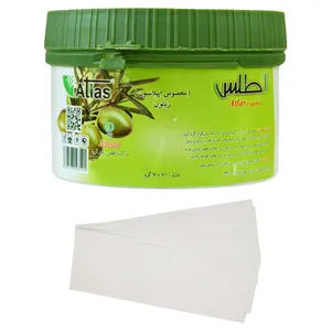 موم موبر اطلس مدل Olive حجم 700 میلی لیتر به همراه پد اپیلاسیون بسته 30 عددی