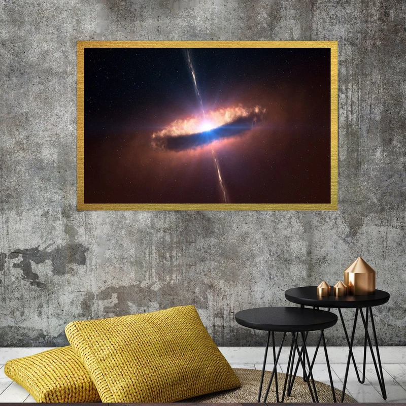 تابلو بکلیت طرح منظره کهکشان مدل قاب شاسی T-S8290