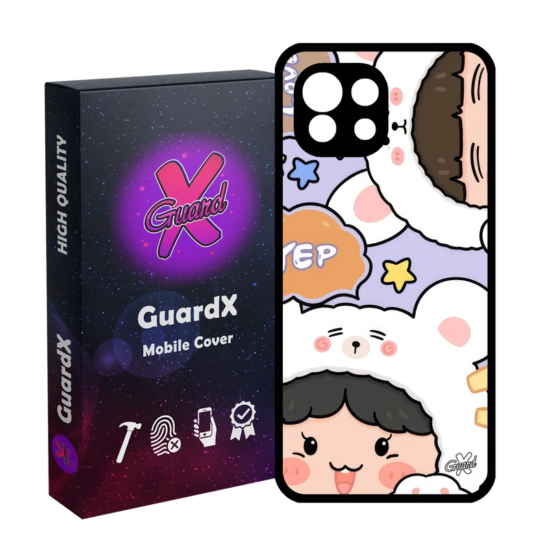 کاور گارد ایکس طرح دختر خرسی مدل Glass10655 مناسب برای گوشی موبایل شیائومی  MI 11 Lite