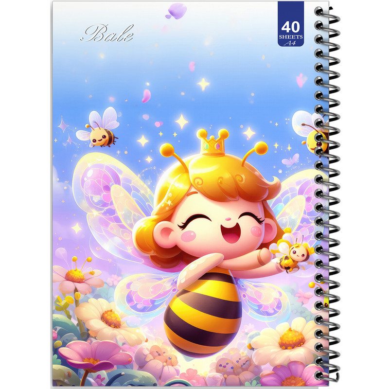 دفتر نقاشی 40 برگ انتشارات بله طرح زنبور کوچولوی هنرمند کد A4-K666