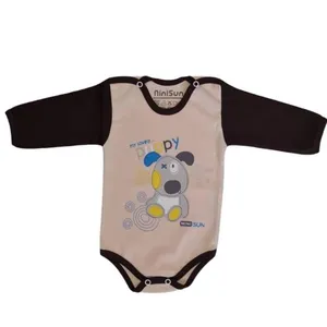 بادی آستین بلند نوزادی طرح سگ