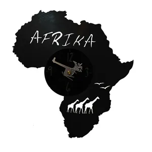 ساعت دیواری مدل کلاسیک طرح قاره آفریقا