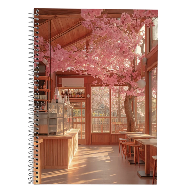 دفتر زبان 50 برگ مدوپد مدل دو خط طرح بهار کد DF13414