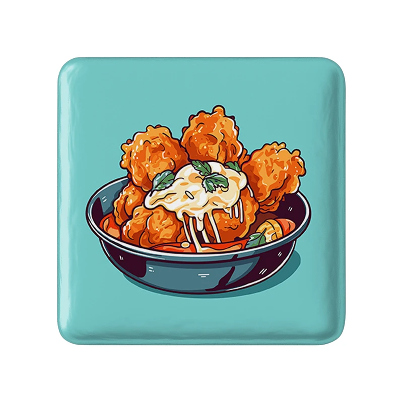 مگنت خندالو طرح فست فود (Fast Food) مدل مربعی کد 36563