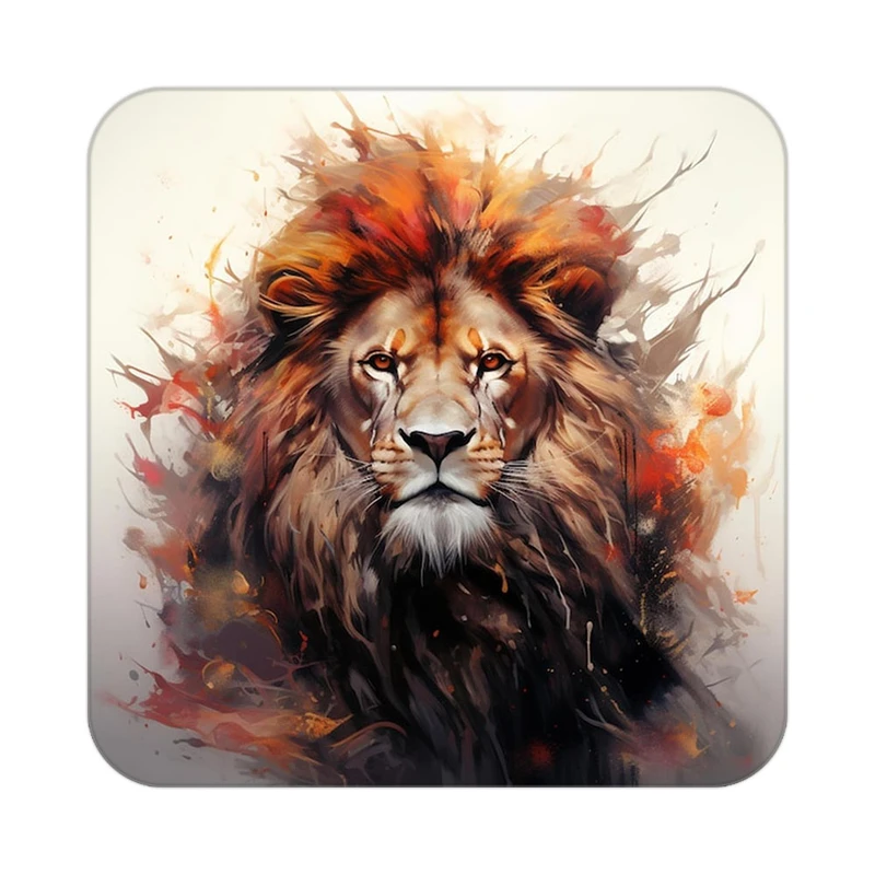 زیر لیوانی کاکتی طرح شیر مدل mp23539