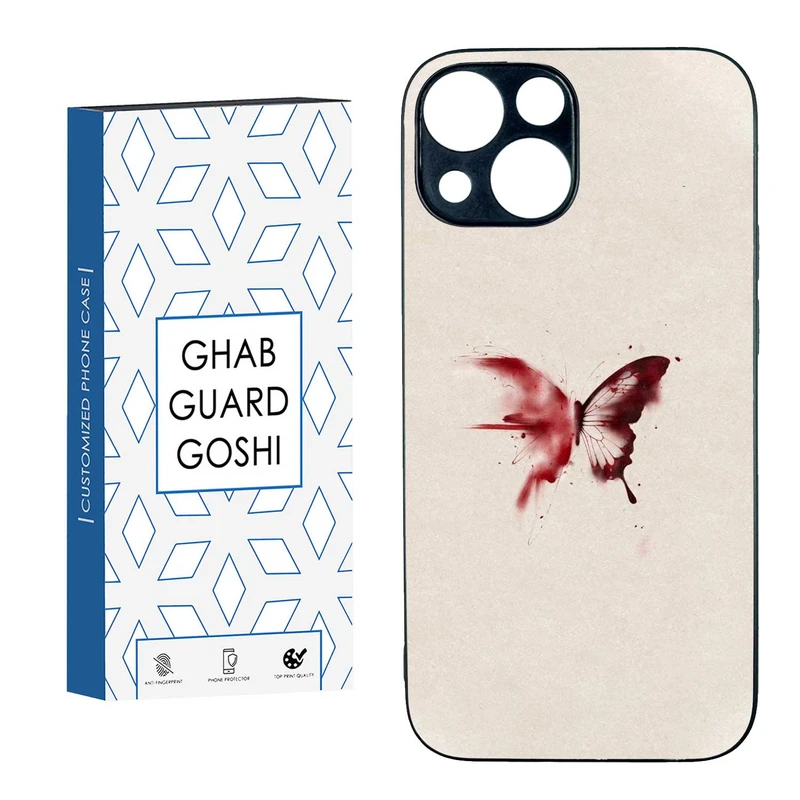 کاور قاب گارد گوشی طرح پروانه کد TPU-297 مناسب برای گوشی موبایل اپل IPHONE 13 MINI