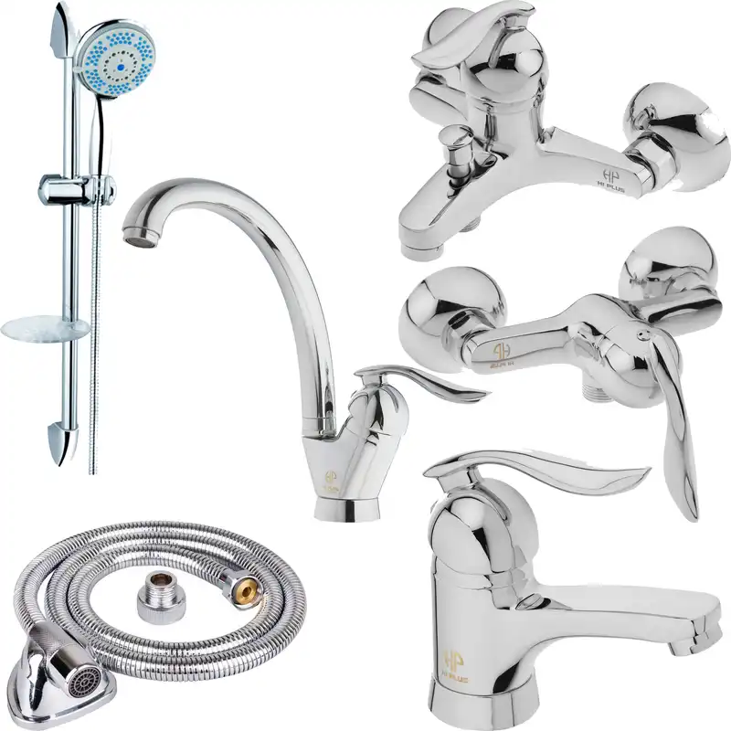 ست شیرآلات های پلاس مدل ارچر ms230 مجموعه 6 عددی