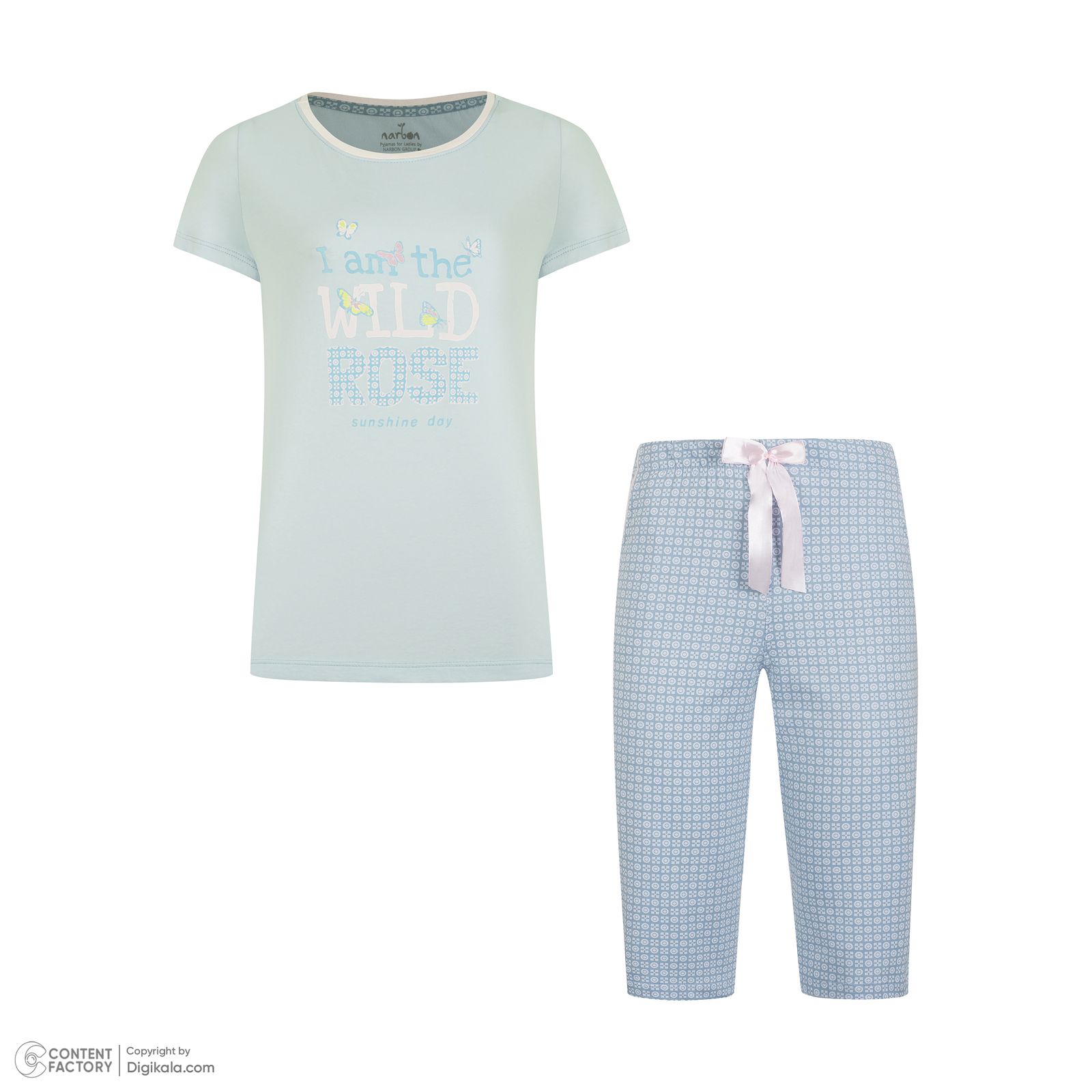 ست تی شرت آستین کوتاه و شلوارک زنانه ناربن مدل 15211047005003 - - 2