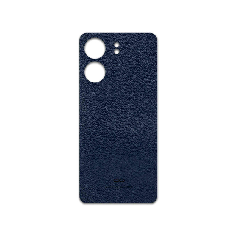 برچسب پوششی ماهوت مدل Deep-Blue-Leather مناسب برای گوشی موبایل شیائومی Poco C65