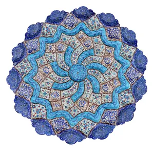 بشقاب میناکاری طرح گل