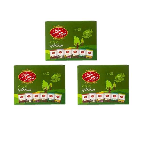چای سبز کیسه ای منتخب سحر خیز - 90 گرم 3 بسته 20 عددی