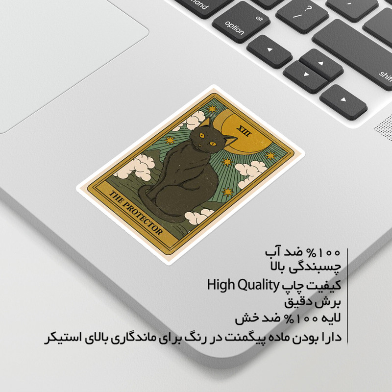 استیکر لپ تاپ ماسا دیزاین طرح گربه مدل STK1628