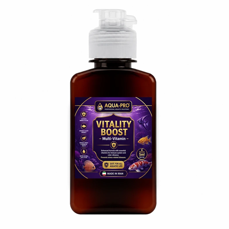 محلول مولتی ویتامین آبزیان مدل Aqua-vit حجم 125 میلی لیتر 