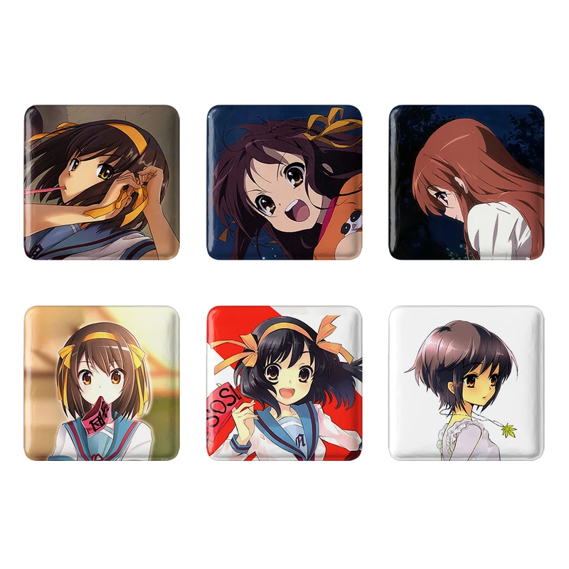 مگنت خندالو طرح انیمه ناپدید شدن هاروهی سوزومیا The Disappearance of Haruhi Suzumiya کد 1528A مجموعه 6 عددی