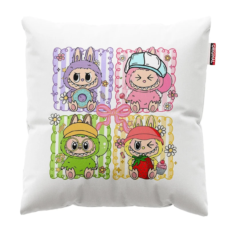 کوسن پاد آفرین طرح لبوبو کد 167 سایز 30*30 سانتی متر