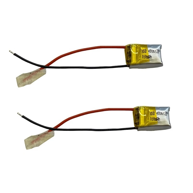  باتری لیتیومی مدل 400612 ظرفیت 180 میلی آمپر ساعت مناسب برای ایرپاد و هندزفری بسته دو عددی