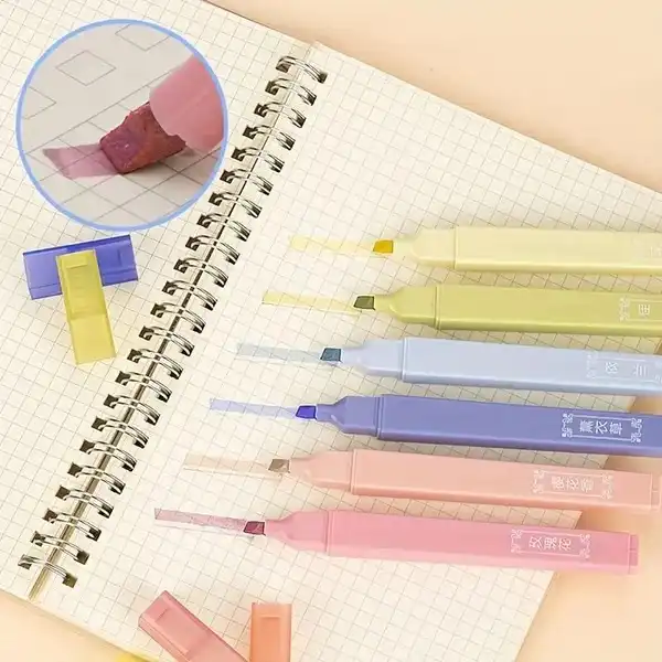 ماژیک علامت گذار مدل پاستلی عطری طرح بهاری بسته 6 عددی