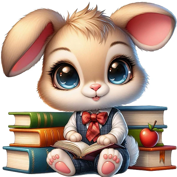 استیکر پارچه و لباس پاد آفرین طرح مدرسه و خرگوشی کد 2170